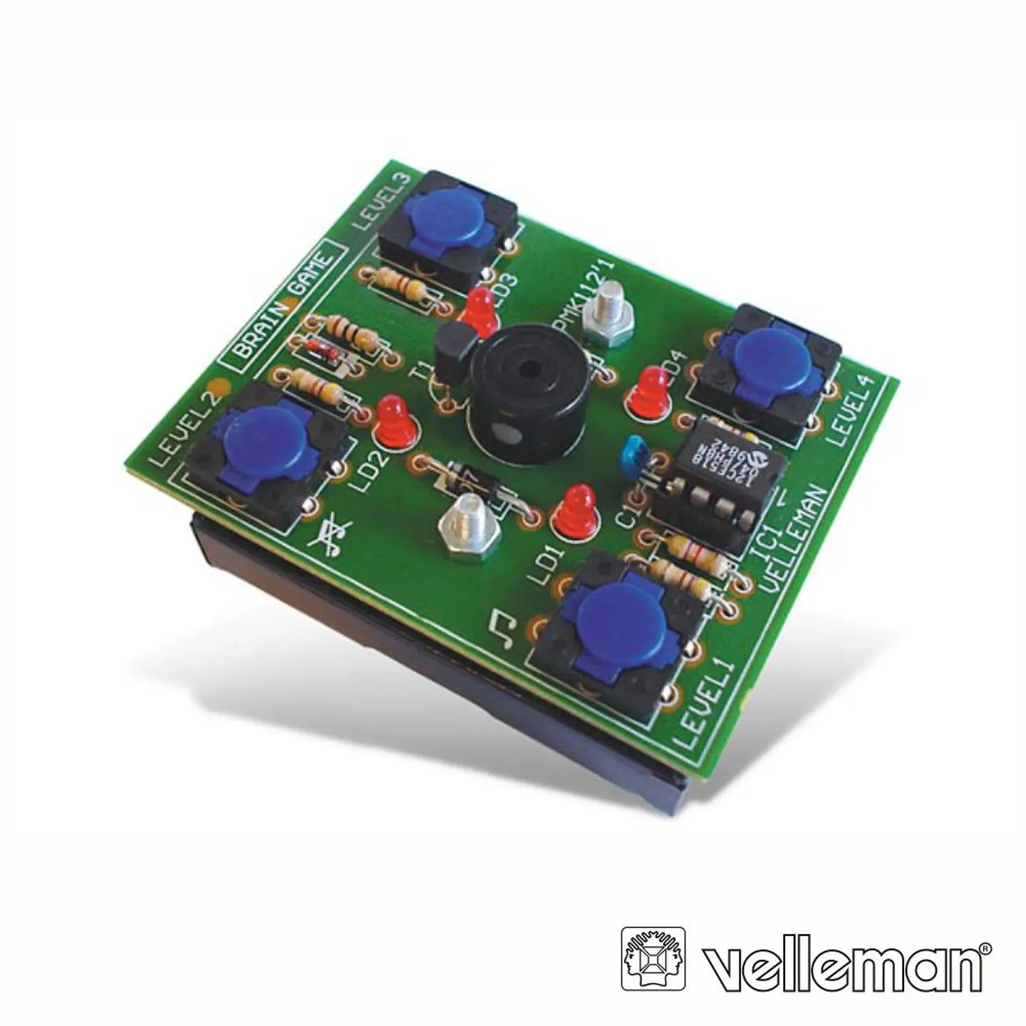 KIT TESTE DE REFLEXOS 4 BOTÕES E LEDS VELLEMAN 1