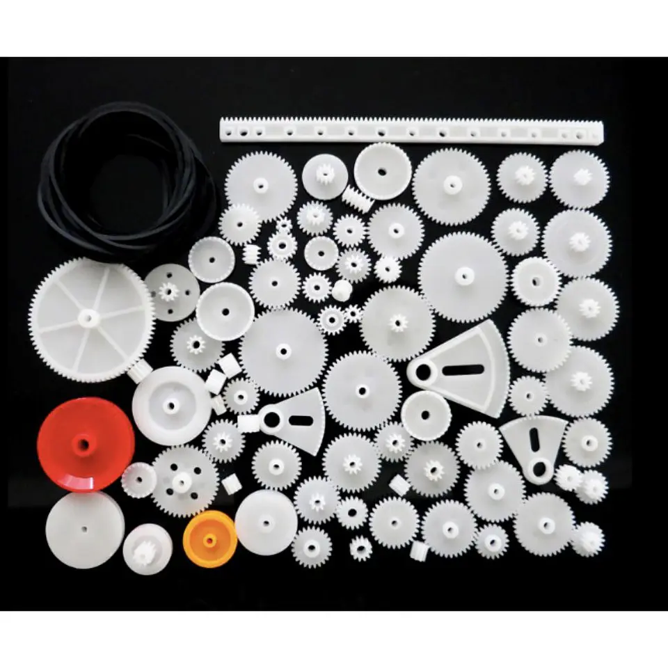 KIT DE ENGRENAGENS PLÁSTICO DE REDUÇÃO DUPLA 81 PEÇAS 1
