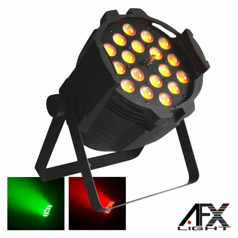 PROJETOR LUZ C/ 18 LEDS 15W RGBAW ZOOM DMX AFXLIGHT 1