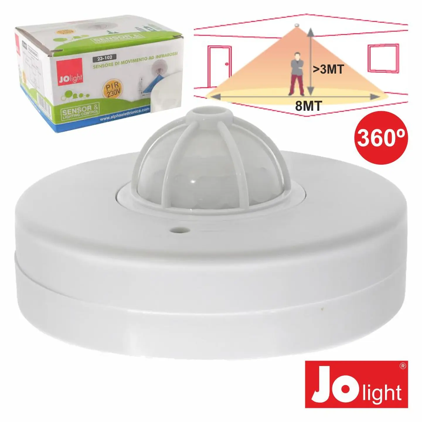 DETECTOR DE MOVIMENTOS PIR DE TECTO JOLIGHT 1