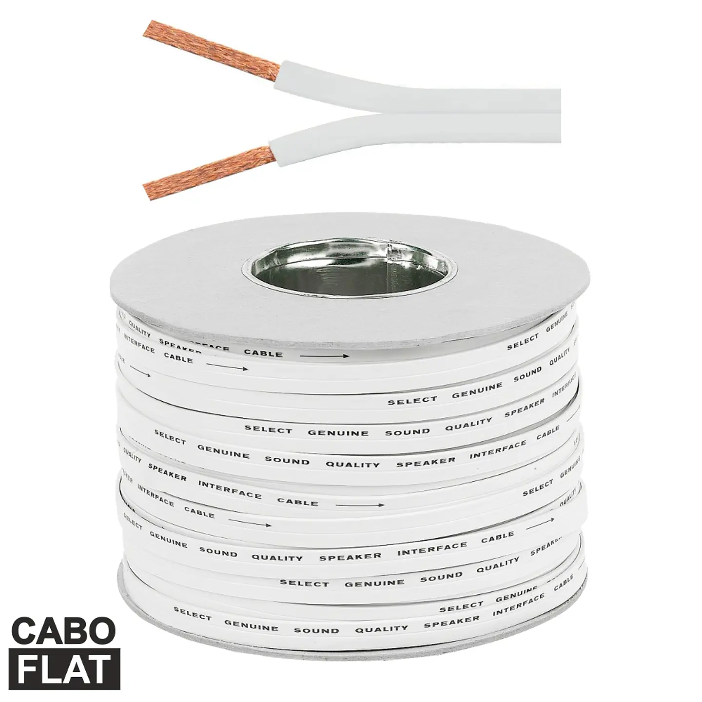 CABO COLUNA 2X1.50MM BRANCO FLAT 1