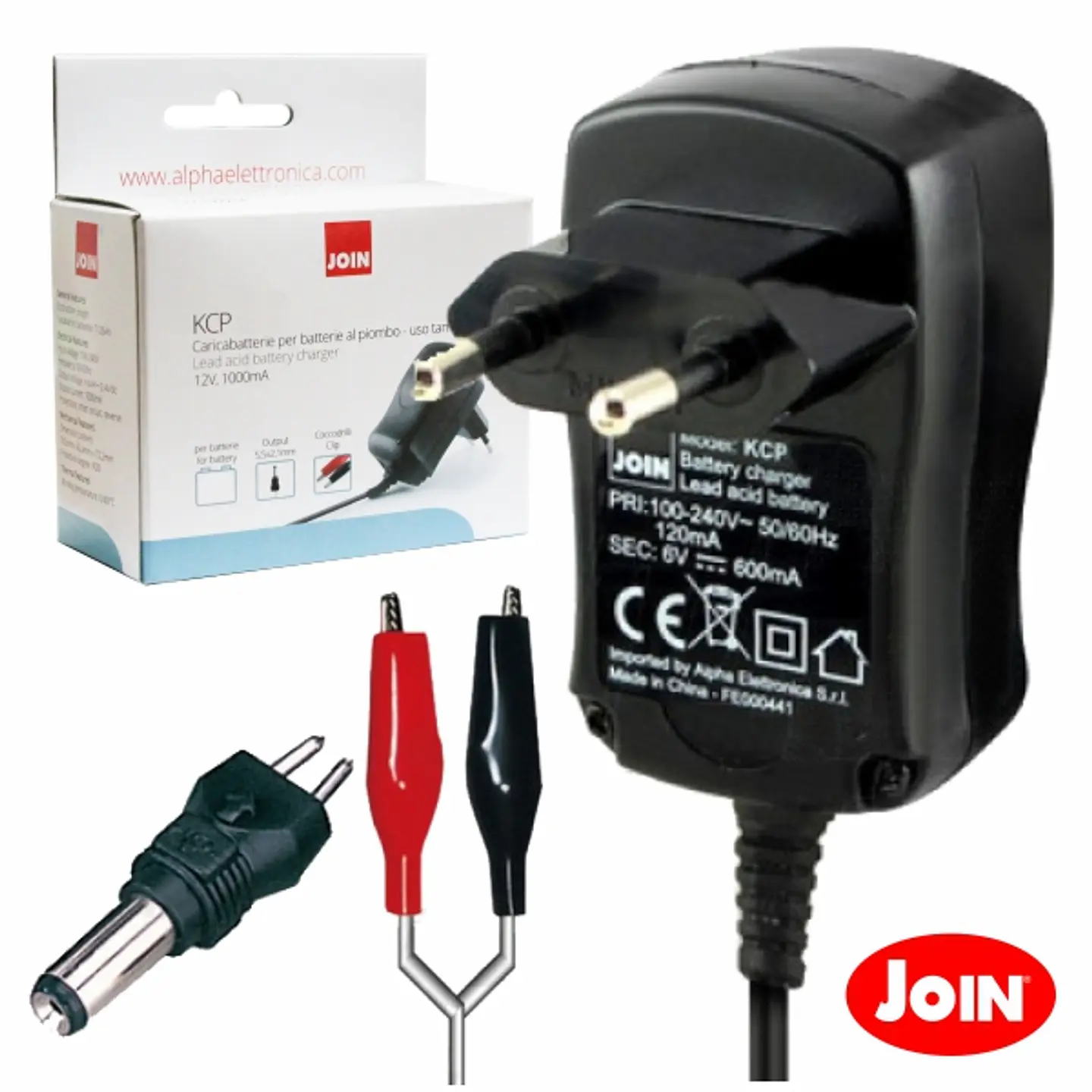 CARREGADOR DE BATERIAS 12V 1A C/ PROTEÇÃO JOIN 1
