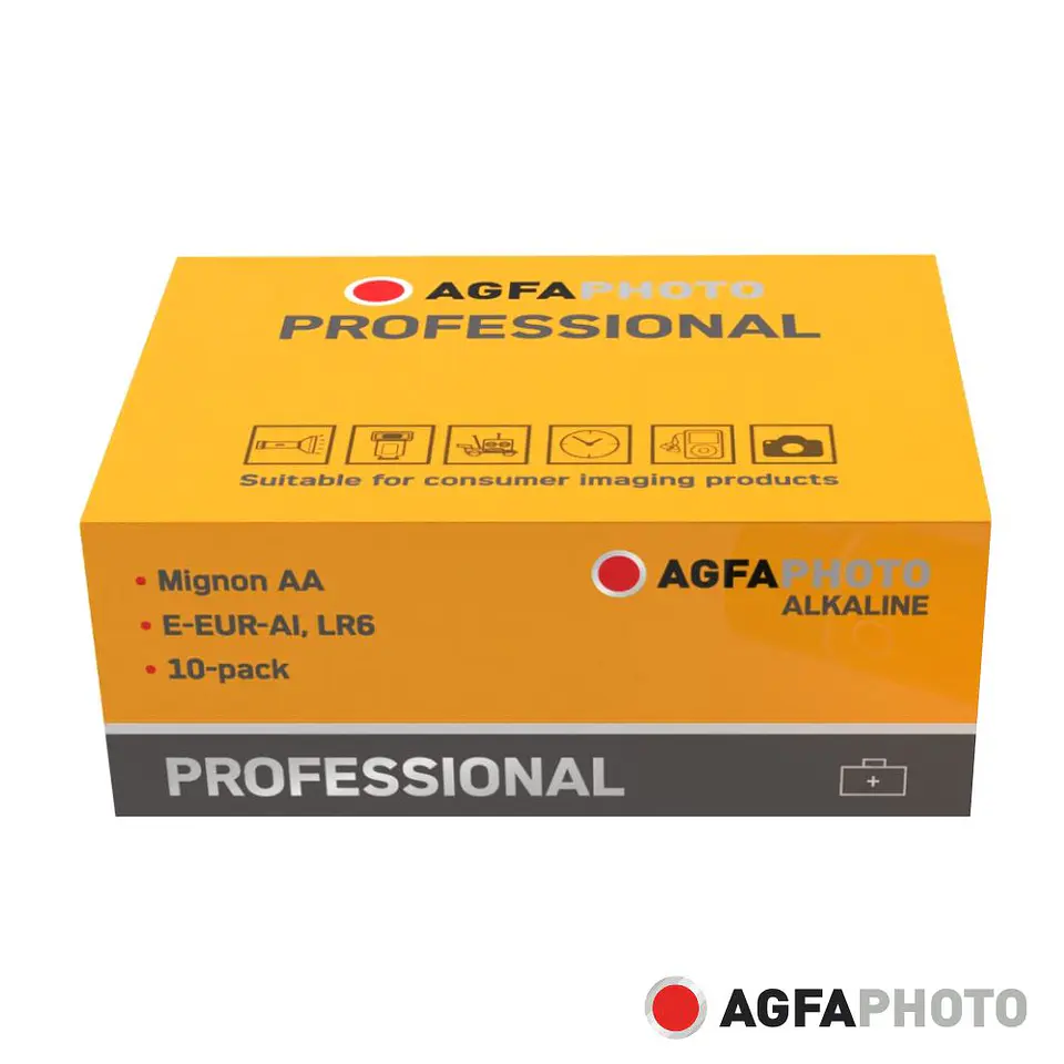 Pilha Alcalina AA 1.5V 10x Industrial AGFAPHOTO 1