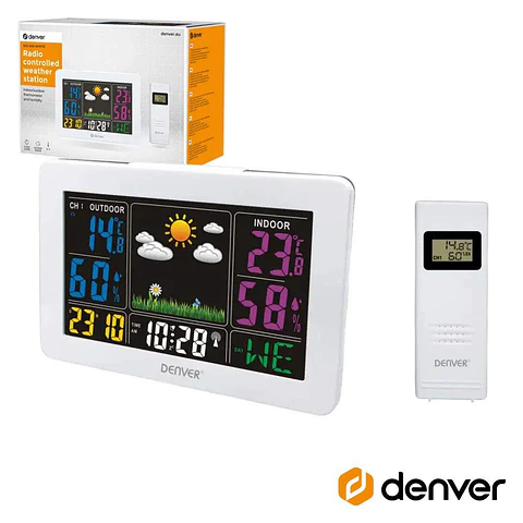 Estação Meteorológica S/ Fios C/ Visor Branco DENVER