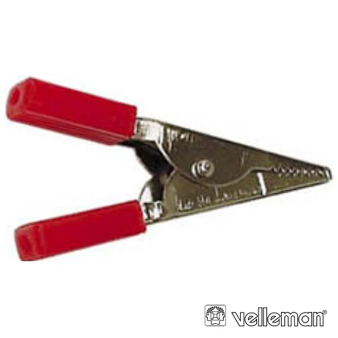 PINÇA CROCODILO 50MM VERMELHA VELLEMAN