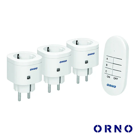 Conjunto 3 Tomadas Elétricas C/ Comando S/ Fios ORNO