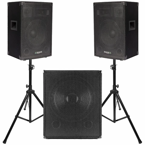 Conjunto Som Bi-Amplificado 2200W