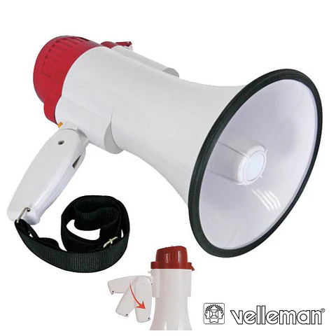 MEGAFONE 10W C/GRAVAÇÃO DE VOZ VELLEMAN