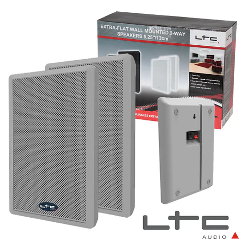 CONJUNTO 2 COLUNAS 2 VIAS FLAT 5.25" 120W BRANCAS LTC