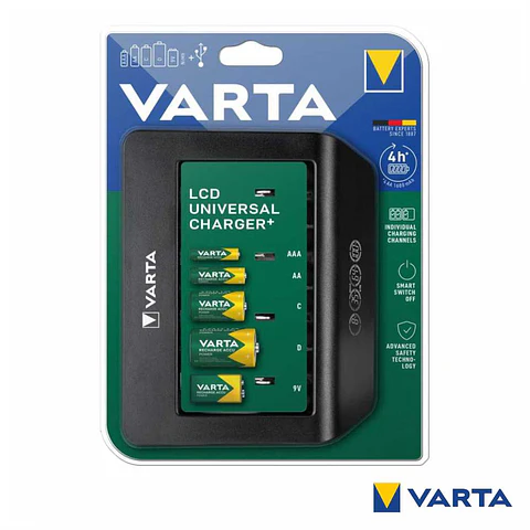 Carregador de Baterias C/ LCD Ni-MH 57688 VARTA