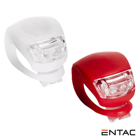 Conjunto De 2 Lanternas LED P/ Bicicleta IP65 ENTAC
