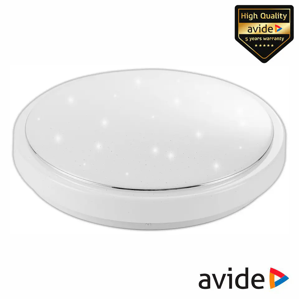 Aplique LED Redondo Teto 40W 380mm 2xE27 IP44 AVIDE 1