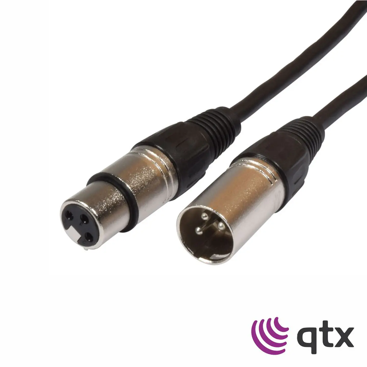 Cabo XLR 3p Macho / XLR 3p Fêmea 1.5m QTX 1