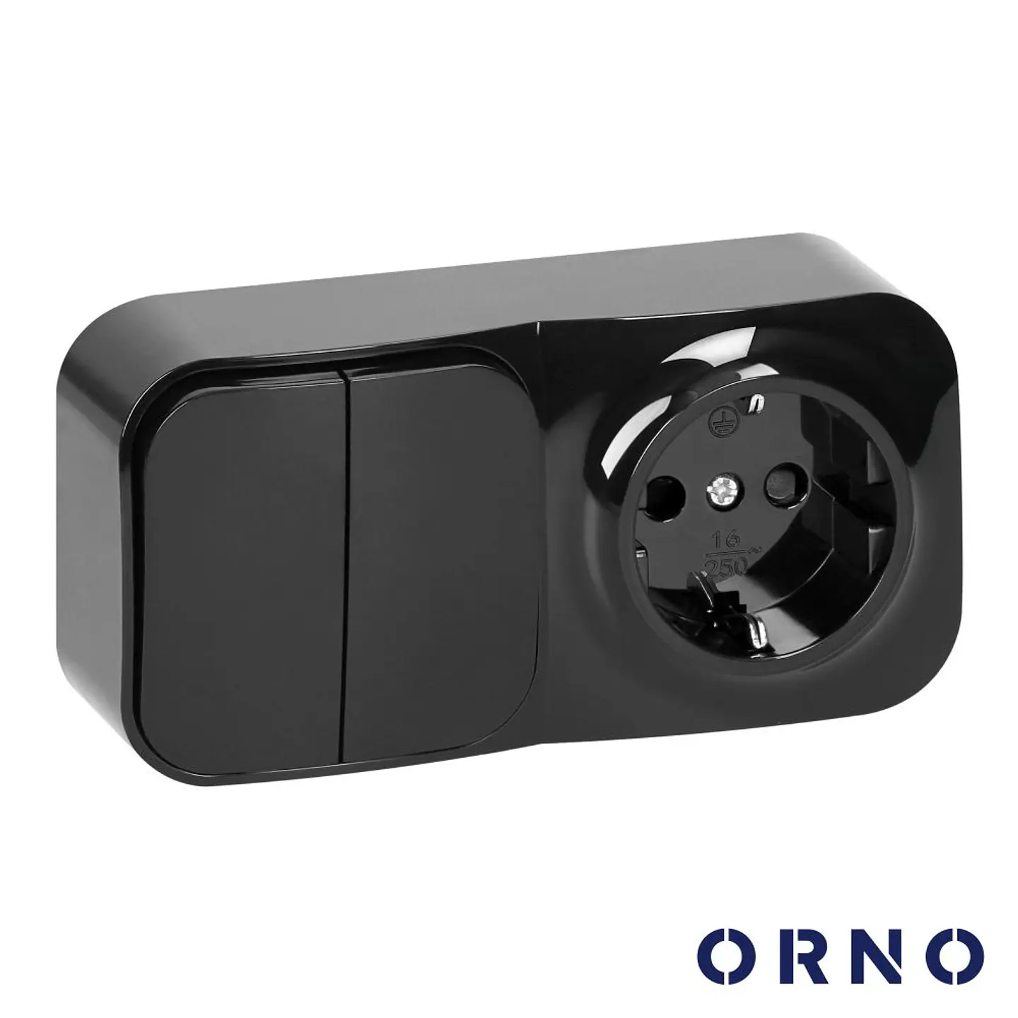 Tomada Elétrica 1x Schuko C/ Interruptor Duplo Superfície 1
