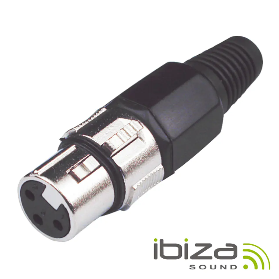 FICHA XLR 3P FÊMEA NIQUELADO IBIZA 1