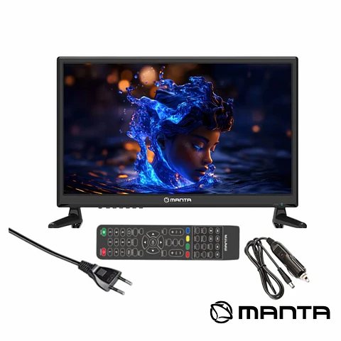 TV LED 19" HD HDMI USB Colunas 2x3W 12V/230V MANTA