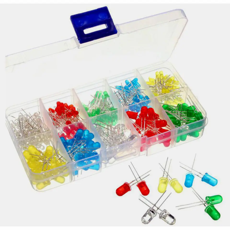 Conjunto de 300 LEDS 3mm-5mm Cores Sortidas 1