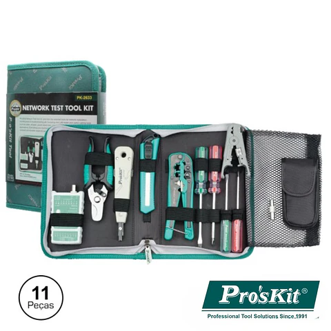 MALA FERRAMENTAS PROFISSIONAL 11 PEÇAS PROSKIT