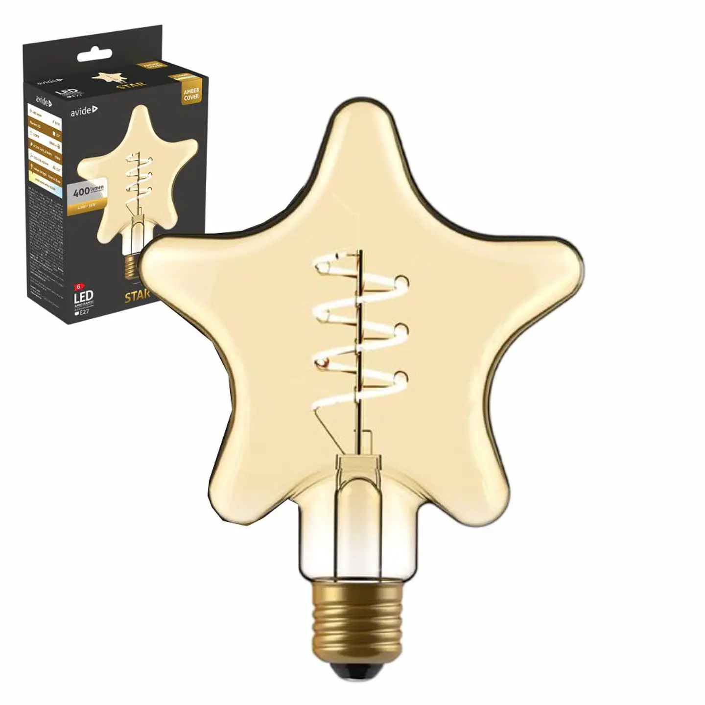 Lâmpada E27 4.9W 230V Filamento 2200K 400lm Dimável Star 1