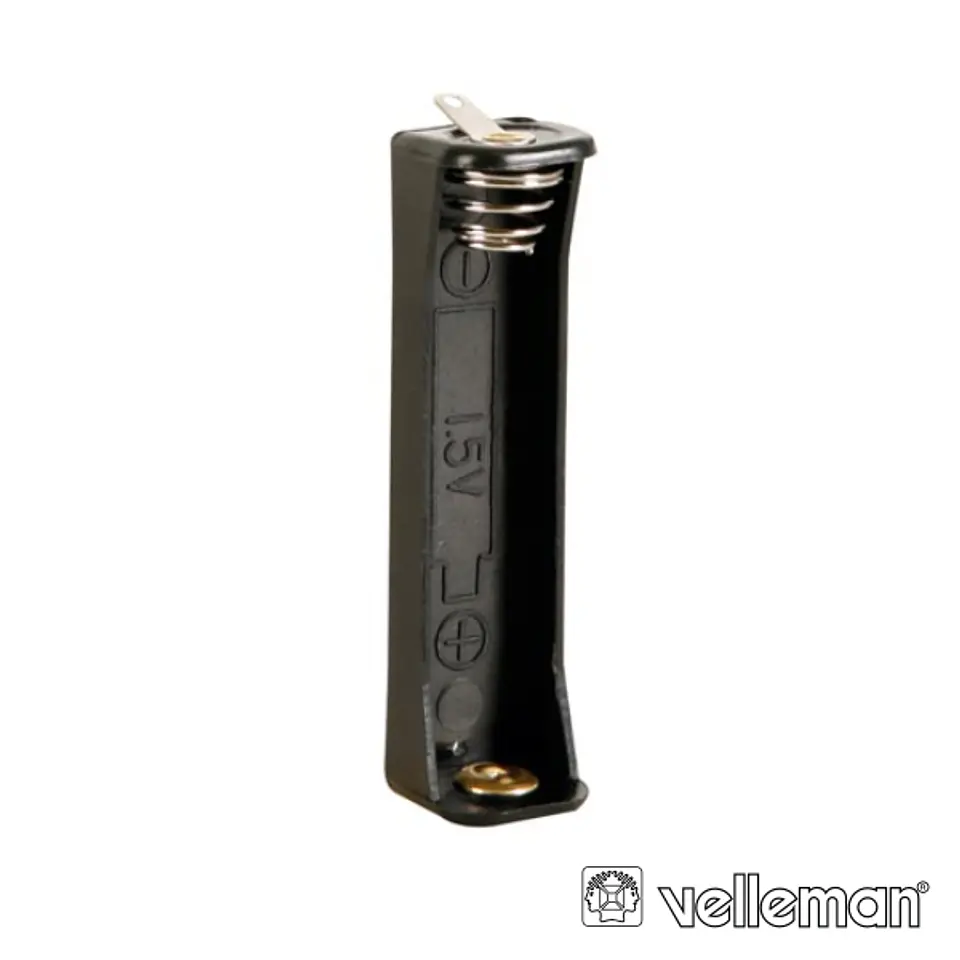 SUPORTE P/ 1 PILHA AAA C/ TERMINAIS P/ SOLDAR VELLEMAN 1