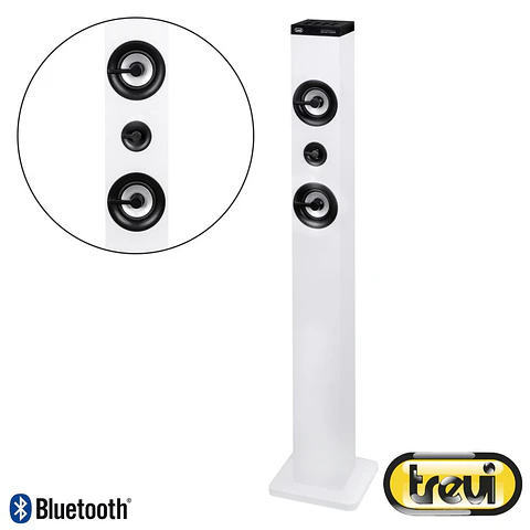 Coluna Centro Amplificada USB/BT/MicroSD 40W Branco TREVI