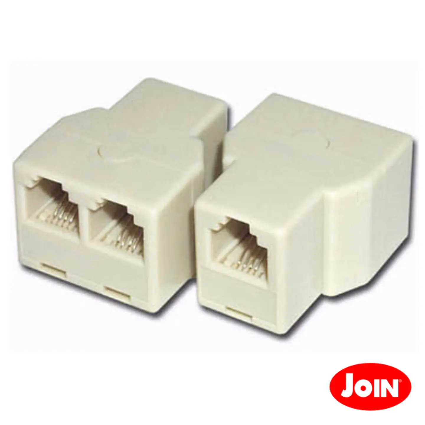 ADAPTADOR DE TELEFONE 6P4C 1 FÊMEA / 2 FÊMEA 1