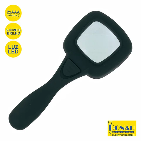 LUPA C/ ILUMINAÇÃO LED 4X 48X48MM DONAU