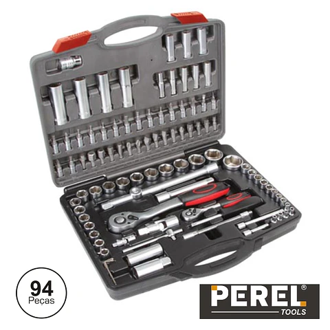 MALA FERRAMENTAS PROFISSIONAL 94 PEÇAS PEREL