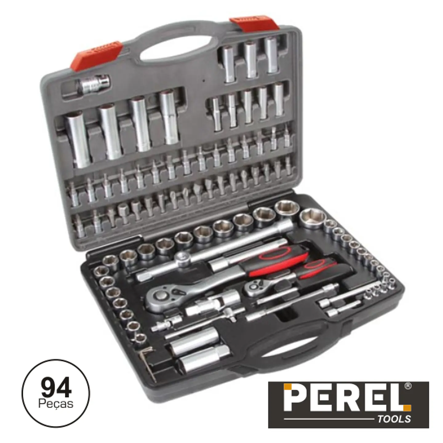 MALA FERRAMENTAS PROFISSIONAL 94 PEÇAS PEREL 1