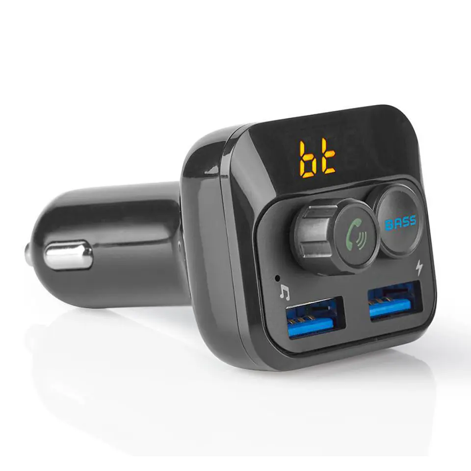 Transmissor FM Bluetooth 2USB/MicroSD F. Isqueiro Preto 1