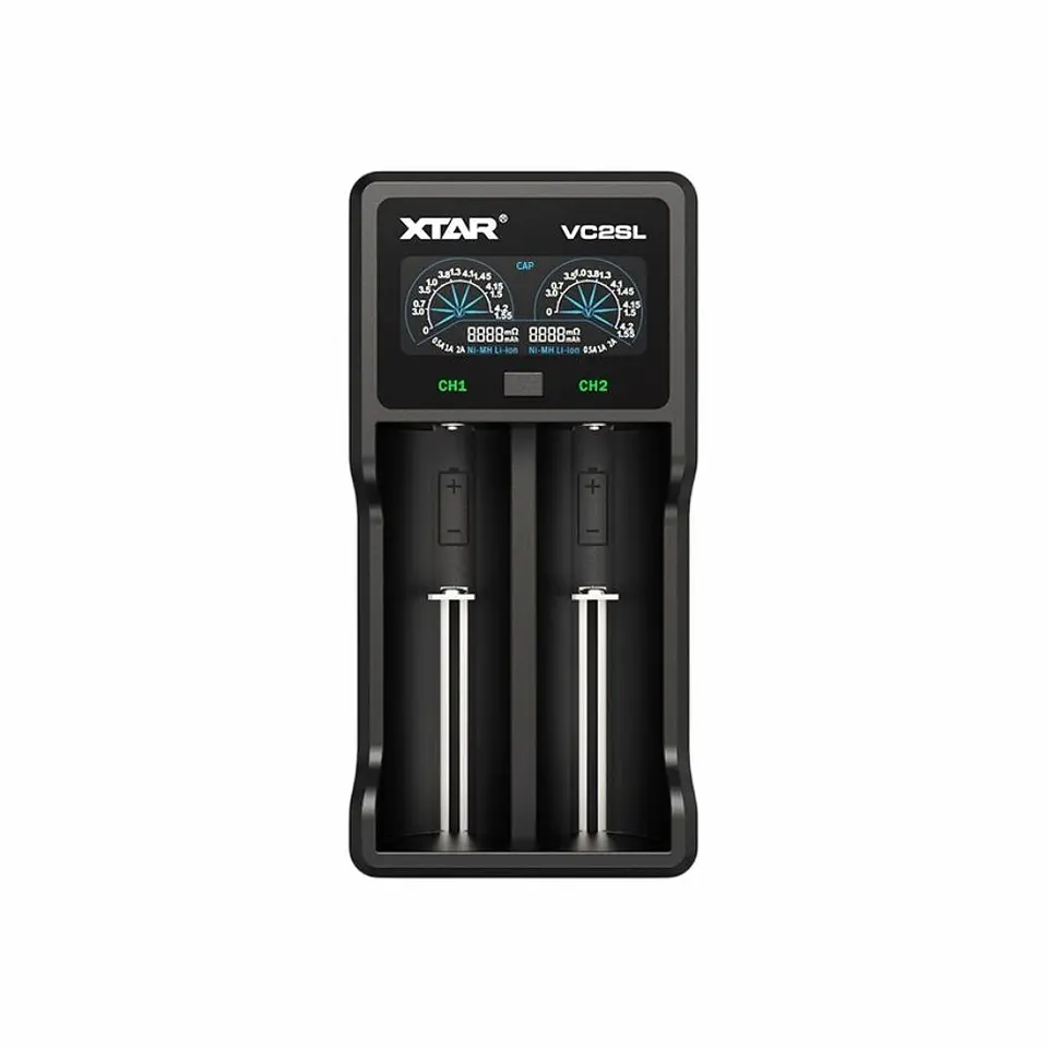 Carregador Pilhas 2x C/ LCD AA/AAA/10440/26650 1