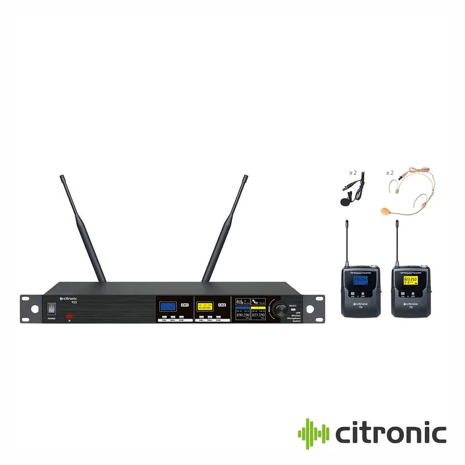 Central Microfones UHF Profissional S/ Fios 2 Canais 1