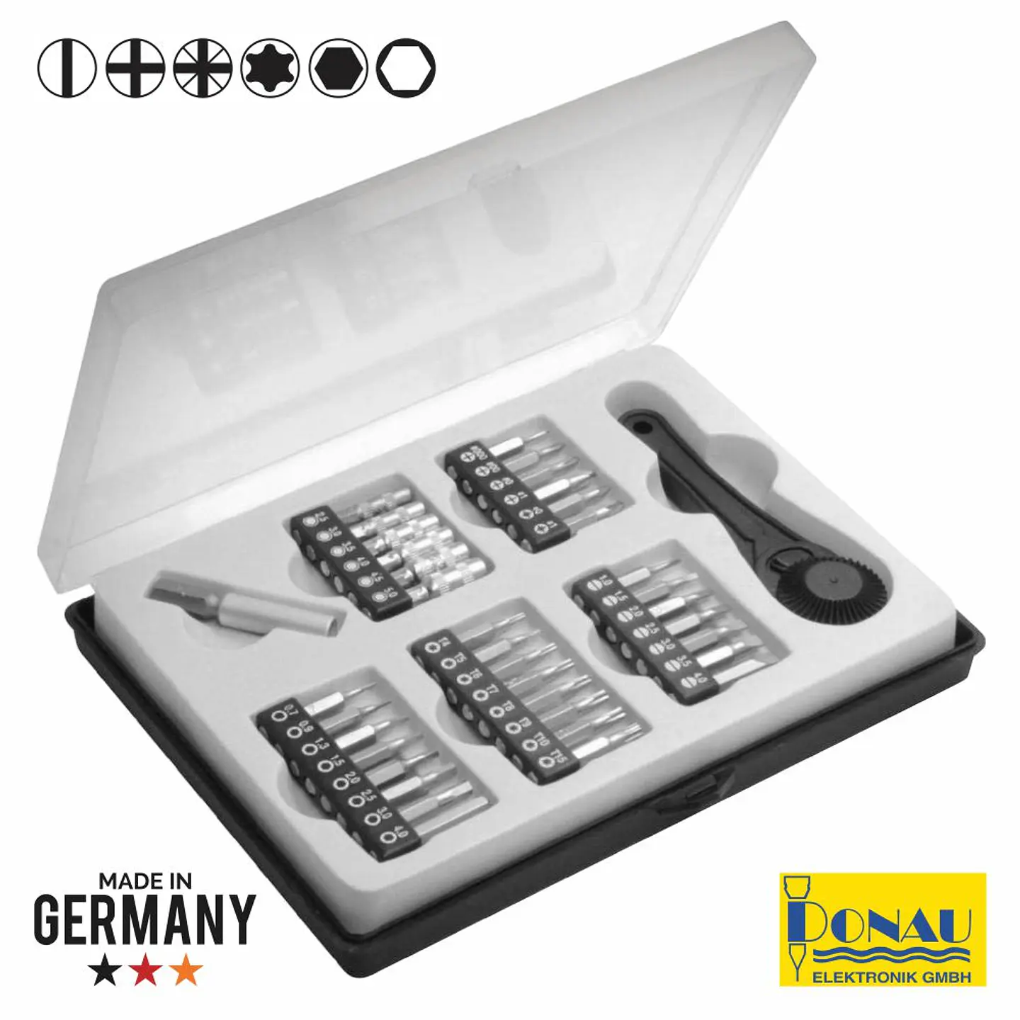 CONJUNTO DE CHAVE ROQUETE C/ 40 BITS E EXTENSOR DONAU 1