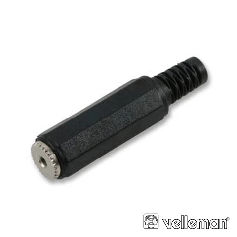 FICHA JACK 2.5MM FÊMEA MN PVC C/ GUARDA CABO