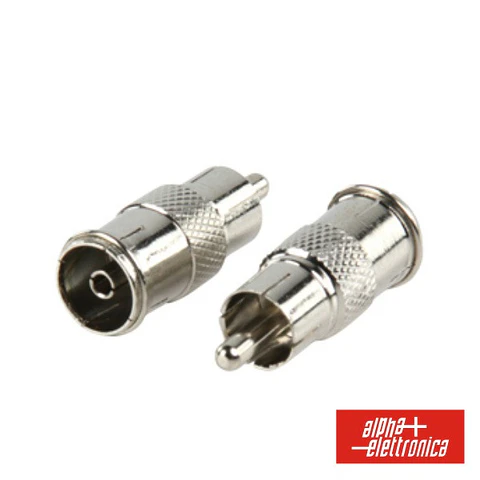 FICHA ADAPTADORA RCA MACHO / COAXIAL FÊMEA