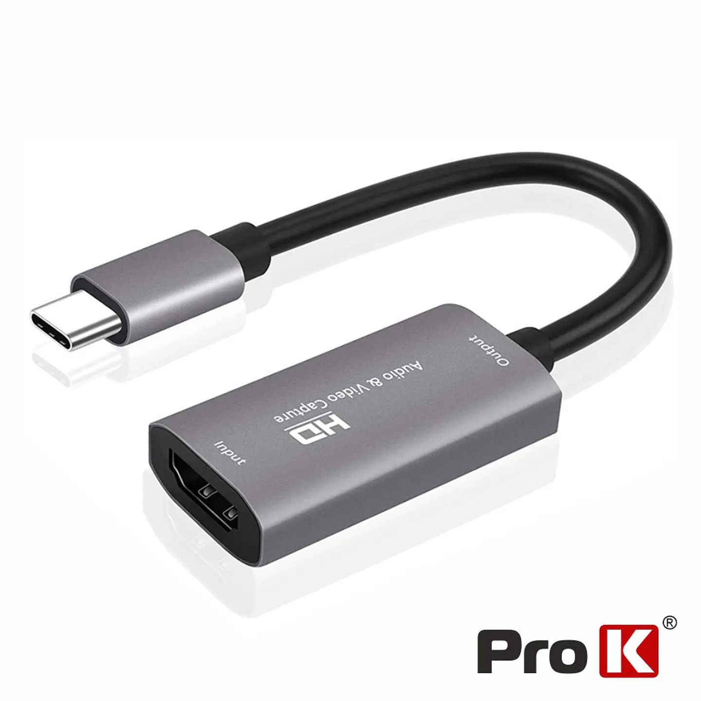 Placa Captura HDMI Audio E Vídeo P/ USB-C 4K 30Hz PROK 1