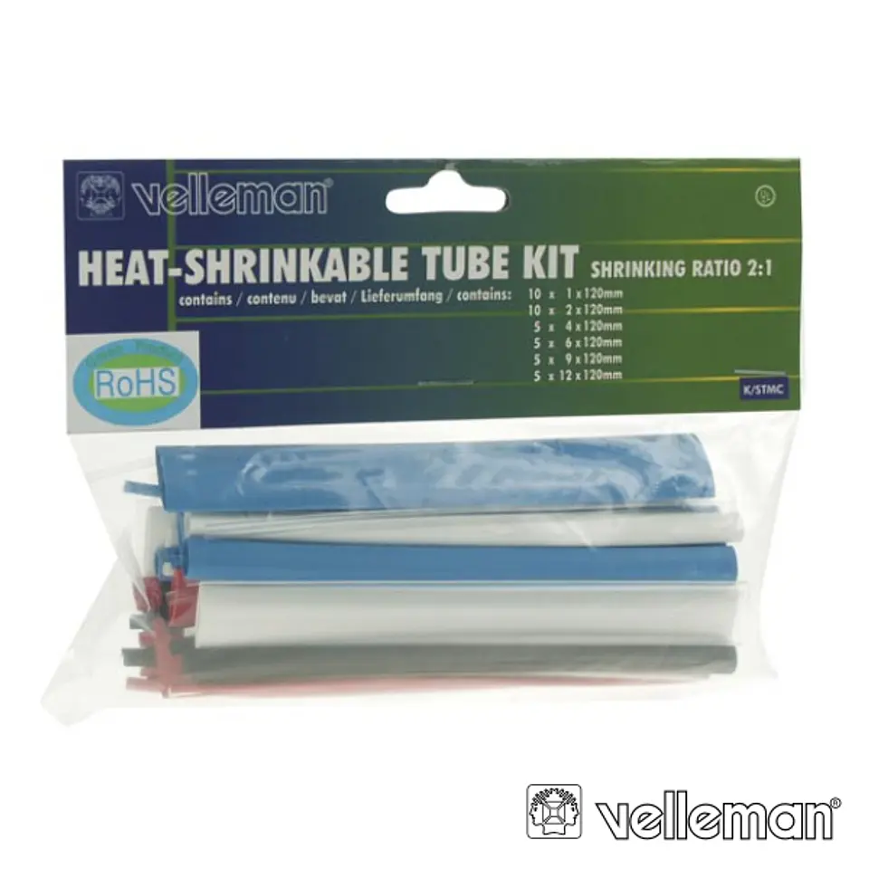 KIT MANGA TERMORETRÁCTIL 40X MULTICOR VELLEMAN 1