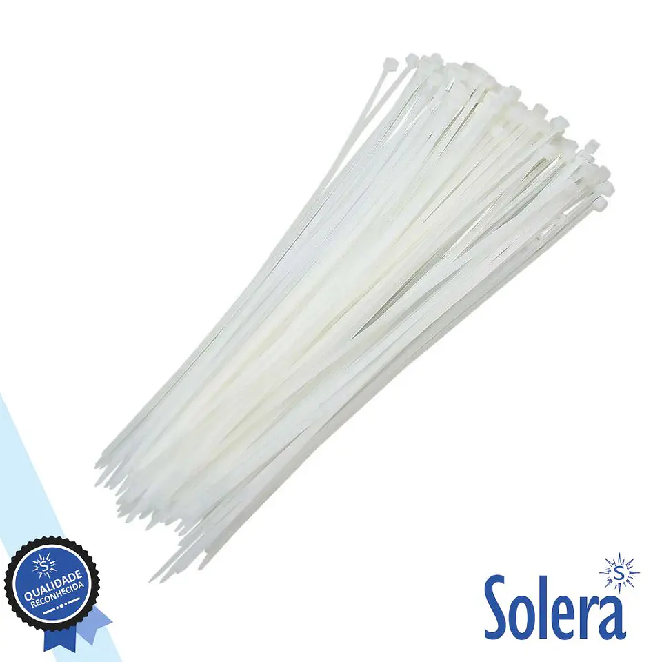 CONJUNTO 100 BRAÇADEIRAS NYLON 4.8x200MM SOLERA 1