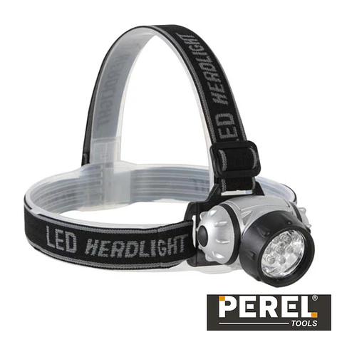 LANTERNA DE CABEÇA 7 LEDS BRANCOS ULTRALUMINOSOS PEREL