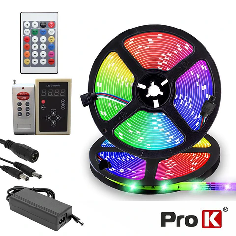 Kit Fita 240 LEDS 5050 12V 5m RGB Digital C/ Control PROK