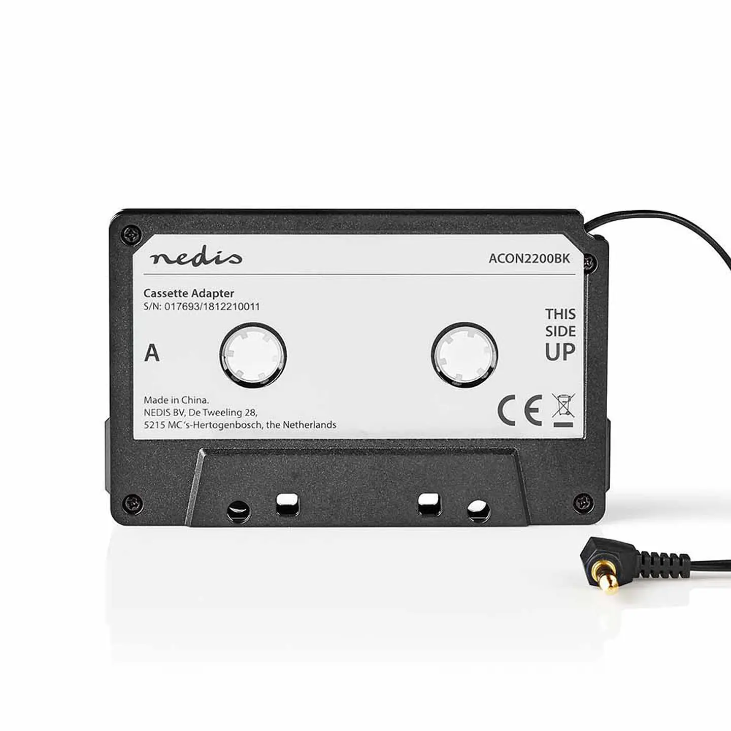 Adaptador p/ Cassetes Macho de 3,5 mm Preto NEDIS 1