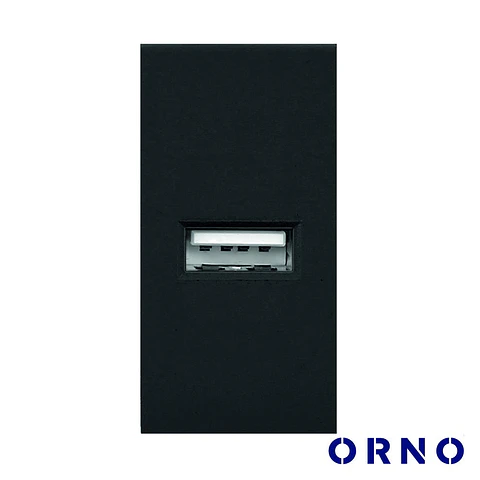 Módulo USB 22.5x45mm P/ Encastrar OR-GM-9010/B ORNO