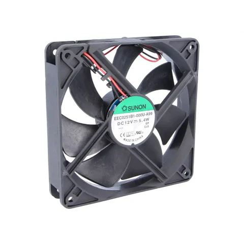 Ventoinha 12VDC 120x120x25mm 2 Fios EEC0251B1-000U-A99 SUNON