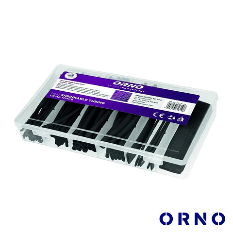Conjunto de Tubos Manga Termoretráctil Preto 100pcs ORNO