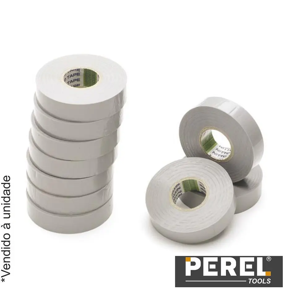 Fita Isoladora Cinza - 19 mm X 20M PEREL 1