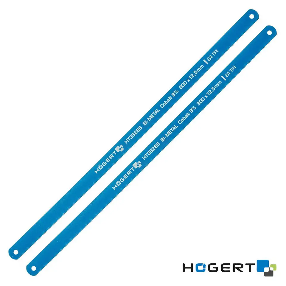 Conjunto de 2 Lâminas P/ Serra de Metal 300mm 24TPI HOGERT 1