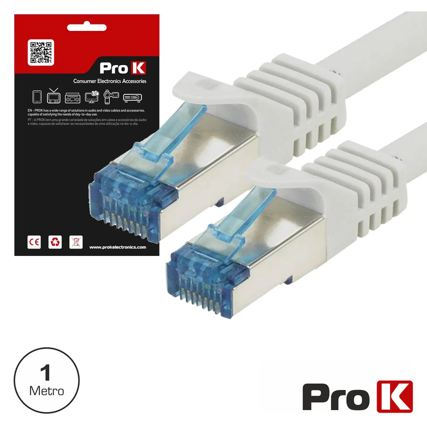 Cabo S/Ftp CAT6E 1M Preto PROK 1
