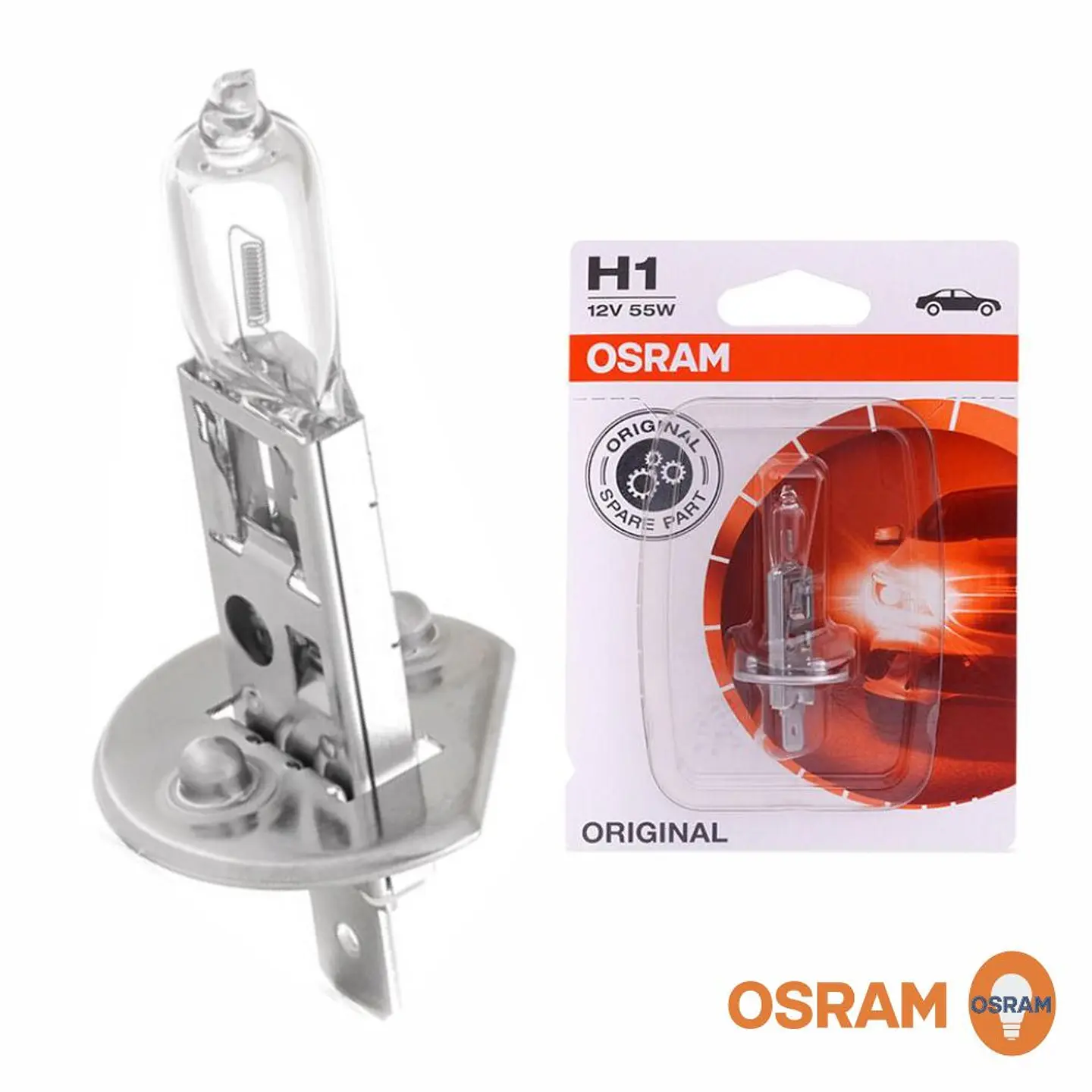 Lâmpada H1 55W 12V Halogéneo OSRAM 1