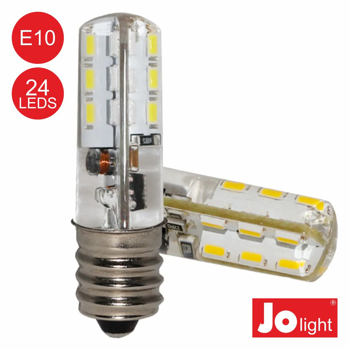 LÂMPADA LED E10 1.5W-15W 12V AC/DC BRANCO FRIO 120LM JOLIGHT 1