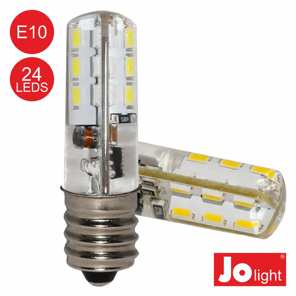 LÂMPADA LED E10 1.5W-15W 12V AC/DC BRANCO FRIO 120LM JOLIGHT 1